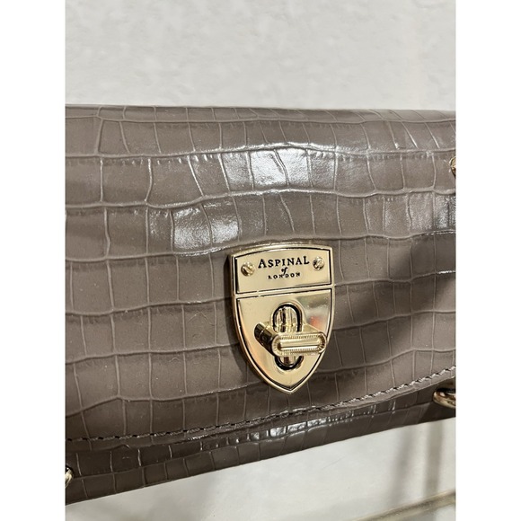 Aspinal Of London Gigi Crocodile Embossed Leather Bag - Picture 7 of 14